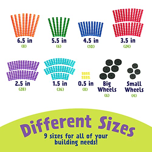 POPULAR PLAYTHINGS Playstix Vehicles Set Construction Toy Building Blocks 130 Piece Kit - Image 3