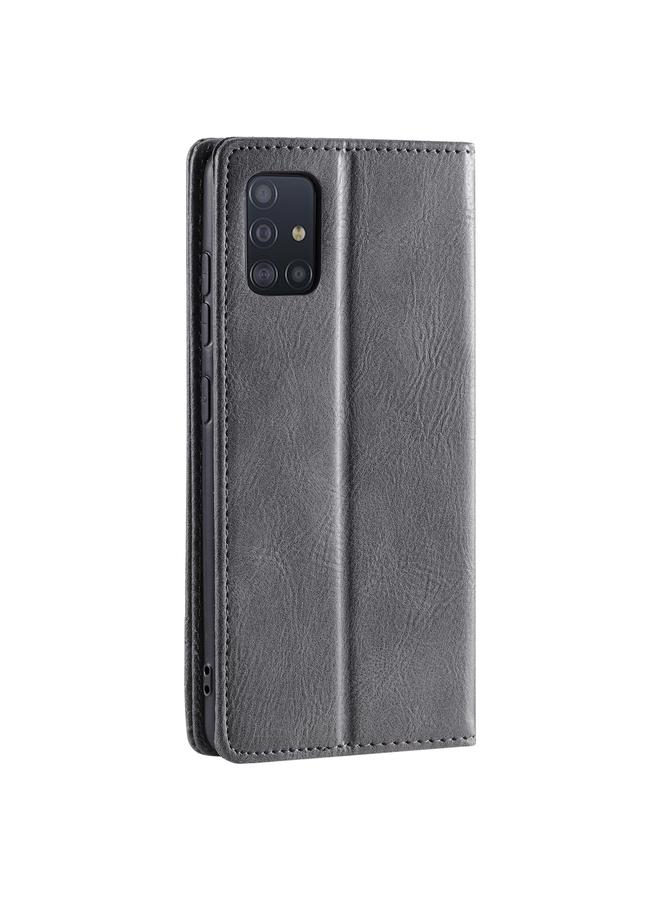 S-TOP Case For Samsung Galaxy A51 5G TTUDRCH RFID Retro Texture Magnetic Leather Phone Case - Image 3