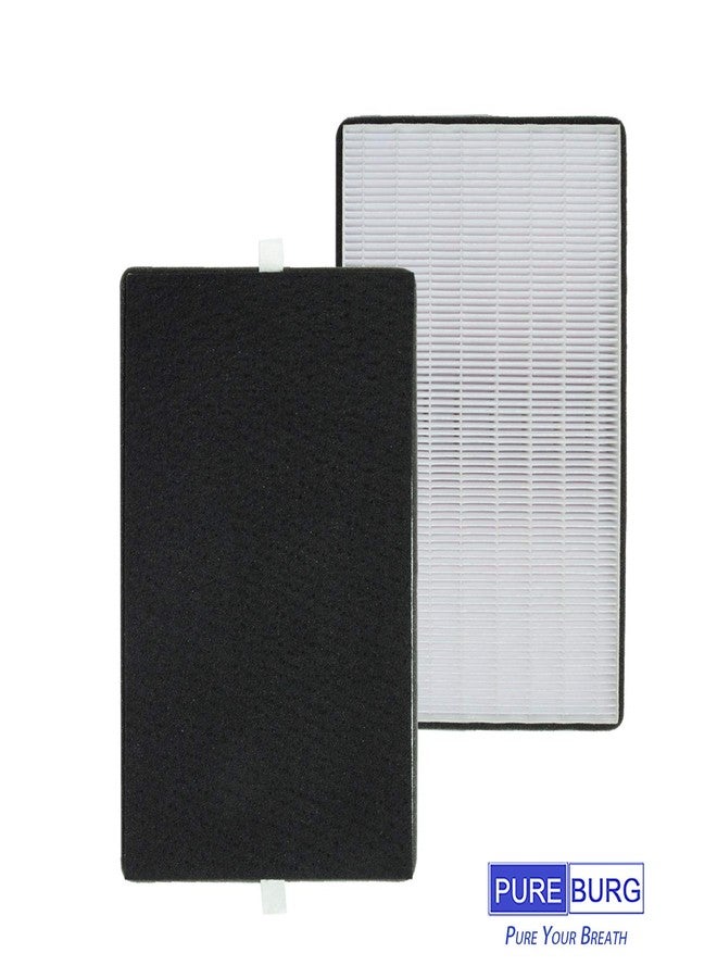 PUREBURG فلتر بديل من نوع PUREBURG A2، فلتران HEPA + 8 فلاتر كربون أولية، متوافق مع أجهزة تنقية هواء الغرف Filtrete (3M) FAP-C02-A2، FAP-C03-A2، FAP-T03-A2، رقم القطعة 1150101، فلتر A2، عبوة من قطعتين - Image 4