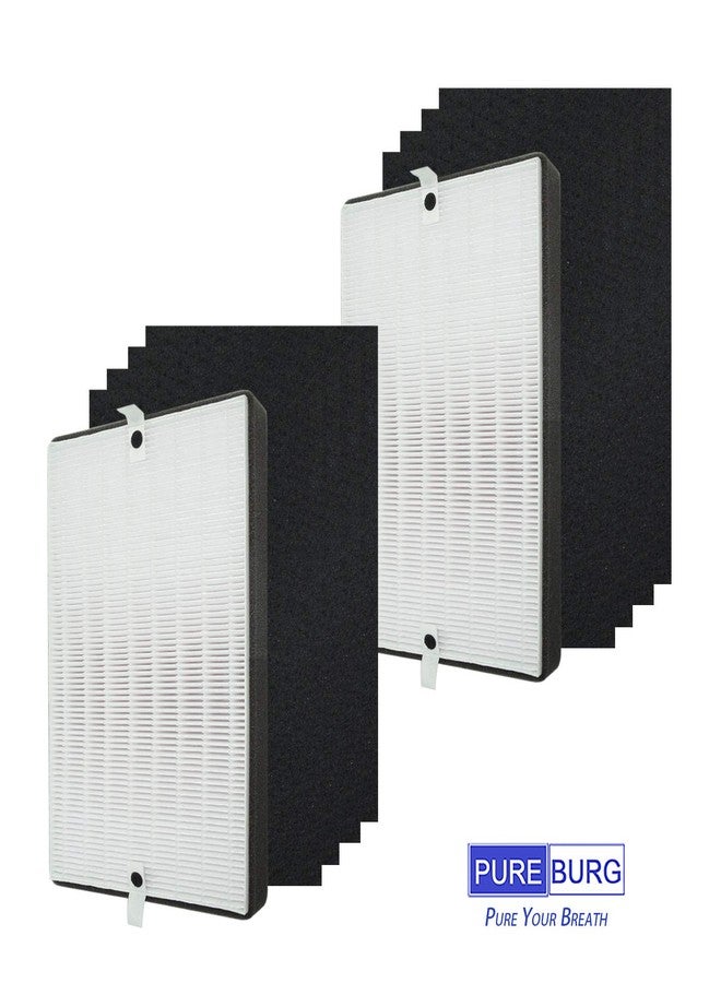 PUREBURG فلتر بديل من نوع PUREBURG A2، فلتران HEPA + 8 فلاتر كربون أولية، متوافق مع أجهزة تنقية هواء الغرف Filtrete (3M) FAP-C02-A2، FAP-C03-A2، FAP-T03-A2، رقم القطعة 1150101، فلتر A2، عبوة من قطعتين - Image 5