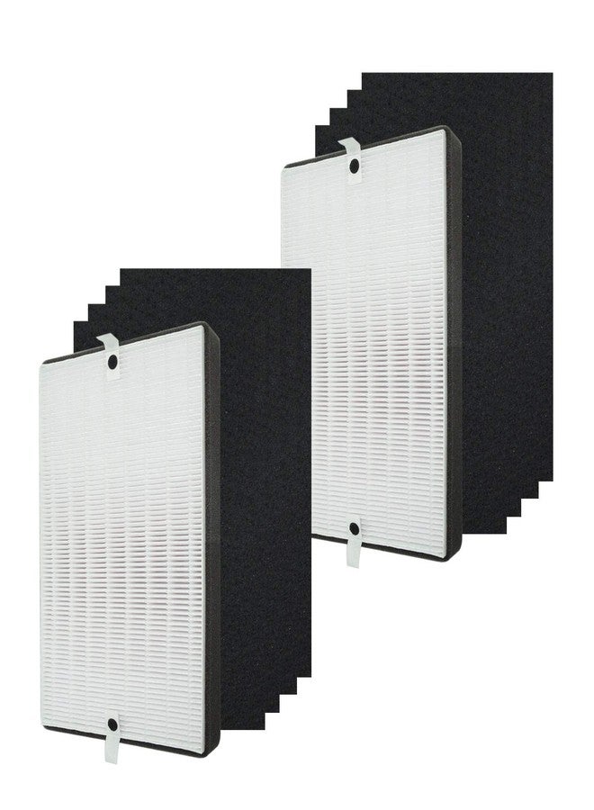 PUREBURG فلتر بديل من نوع PUREBURG A2، فلتران HEPA + 8 فلاتر كربون أولية، متوافق مع أجهزة تنقية هواء الغرف Filtrete (3M) FAP-C02-A2، FAP-C03-A2، FAP-T03-A2، رقم القطعة 1150101، فلتر A2، عبوة من قطعتين - Image 1