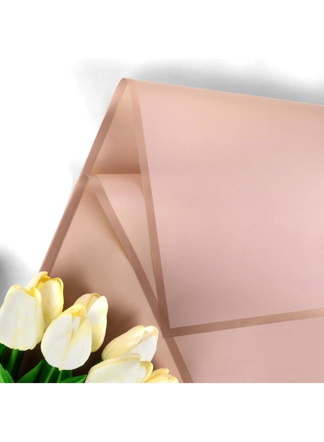 FUHITIM 20 Sheets Flower Wrapping Paper - Waterproof Floral Bouquet Packaging Paper for DIY Crafts，Florist Supplies Packaging Paper for Wedding Birthday Gift (Lotus Pink) - Image 4