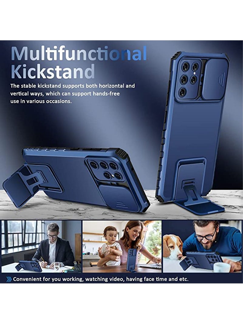 TEAM LUXURY - غطاء ملحقات Samsung Galaxy S23 Ultra مع غطاء كاميرا منزلق، غطاء هاتف مقاوم للصدمات بدرجة عسكرية مع غطاء واقٍ لهاتف Samsung S23 Ultra 5G - Image 1