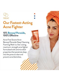 AcneFree Severe Acne 10% Benzoyl Peroxide Foaming Cleansing Wash, 5 Ounce  - Image 2