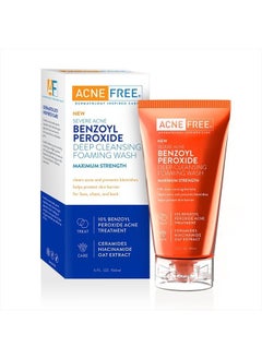 AcneFree Severe Acne 10% Benzoyl Peroxide Foaming Cleansing Wash, 5 Ounce  - Image 1