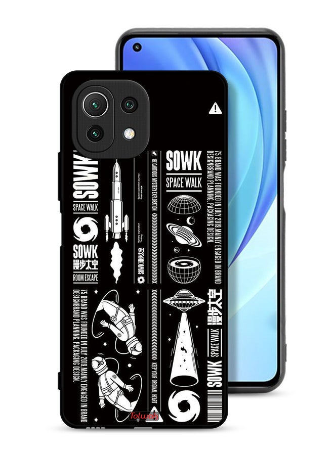Tolwak Xiaomi Mi 11 Lite 5G Protective Case Cover Sowk Space Walk Sticker - Image 1