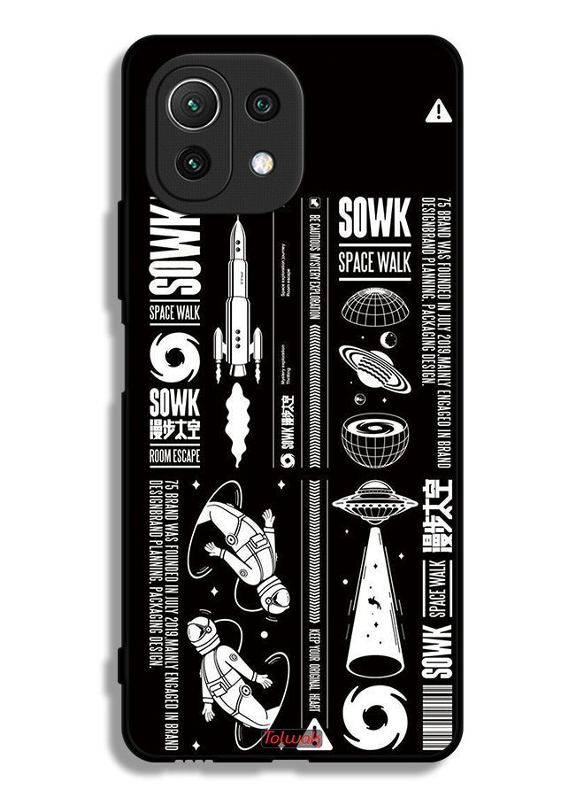Tolwak Xiaomi Mi 11 Lite 5G Protective Case Cover Sowk Space Walk Sticker - Image 2