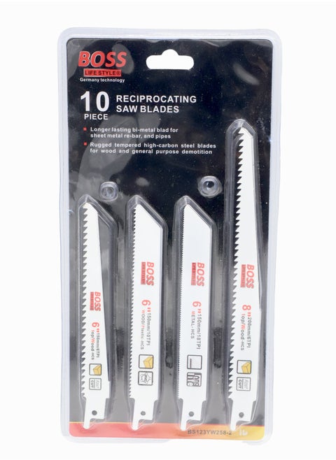 BOSS LIFE STYLE® Reciprocating Saw Blades - High-Performance Cutting Saw Blades Compatible with Mostly All Saws