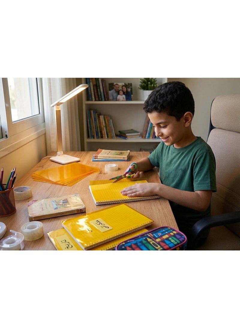 A4  Yellow Notebook Slip Covers (Pack of 20) - Heavy-Duty Waterproof Protective Jackets for School Supplies - Image 3