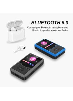 LAESO 32GB Clip MP3 Player Bluetooth 5.0, Portable Wearable Sports Music Player, Ultra Light Hi-Fi Lossless Sound Quality MP3 Player for Kids, FM Radio Support, Pedometer, Max 128GB (Black)  - Image 2