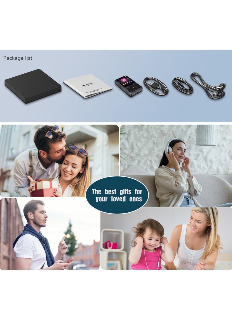 LAESO - 32GB Clip MP3 Player Bluetooth 5.0, Portable Wearable Sports Music Player, Ultra Light Hi-Fi Lossless Sound Quality MP3 Player for Kids, FM Radio Support, Pedometer, Max 128GB (Black) - Image 1