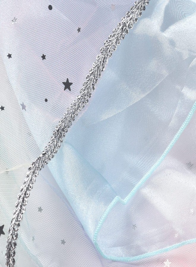 XEPST Princess Hooded Cape, Colorful Princess Cloak with Sparkling Sequins - Fancy Dress Accessories for Girl's Halloween Costume, Birthday Party, Cosplay - Image 4