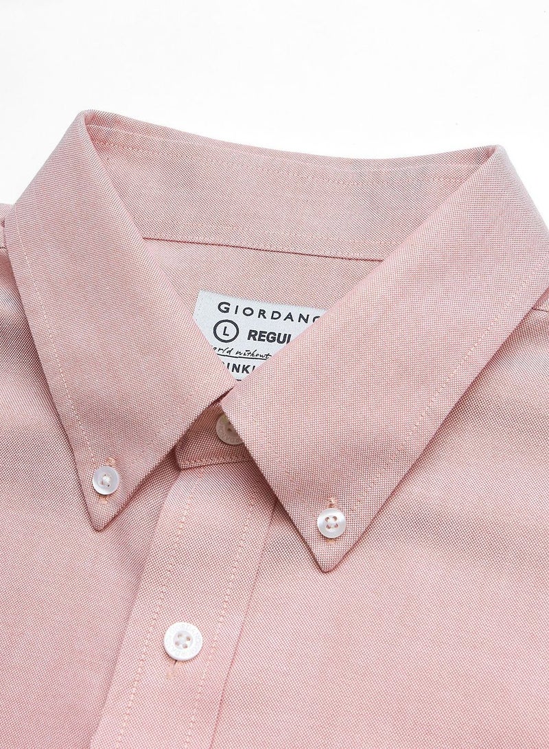 GIORDANO Men’s Cotton Long-Sleeve Wrinkle-Free Shirt - Image 3