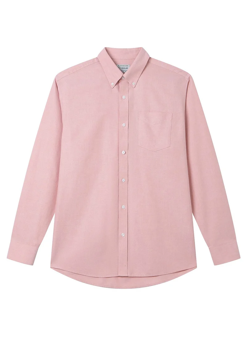 Men’s Cotton Long-Sleeve Wrinkle-Free Shirt