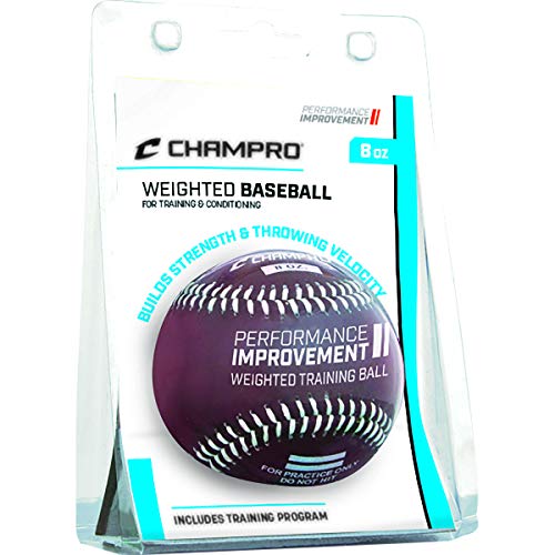 Champro Basic Weighted Training Baseball (Red/Maroon/Green, 9-Inch) - Image 3
