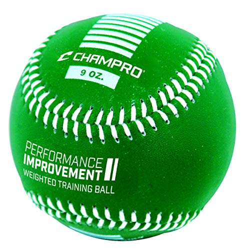 Champro Basic Weighted Training Baseball (Red/Maroon/Green, 9-Inch) - Image 4