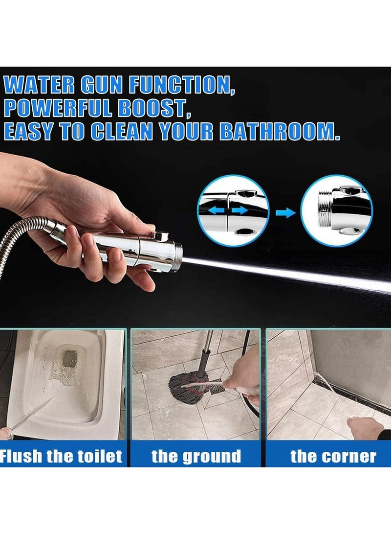 SOLARAE Shower Head, High Pressure Hand Held Showerhead, 360 Degree Rotating Water Saving Heads and Hose 2m Set with Pause Switch Adjustable Universal 3 Mode - Image 4