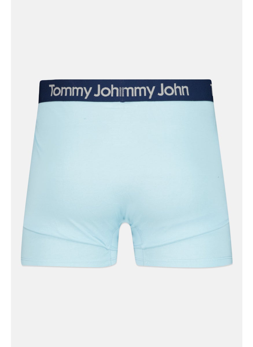 Tommy John - Men 2 Pieces 6 Inseam Brand Logo Boxer Brief, Blue - Image 1