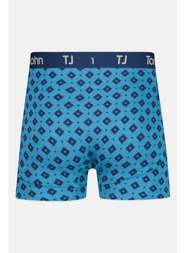 Tommy John Men 2 Pieces 6 Inseam Brand Logo Boxer Brief, Blue  - Image 3