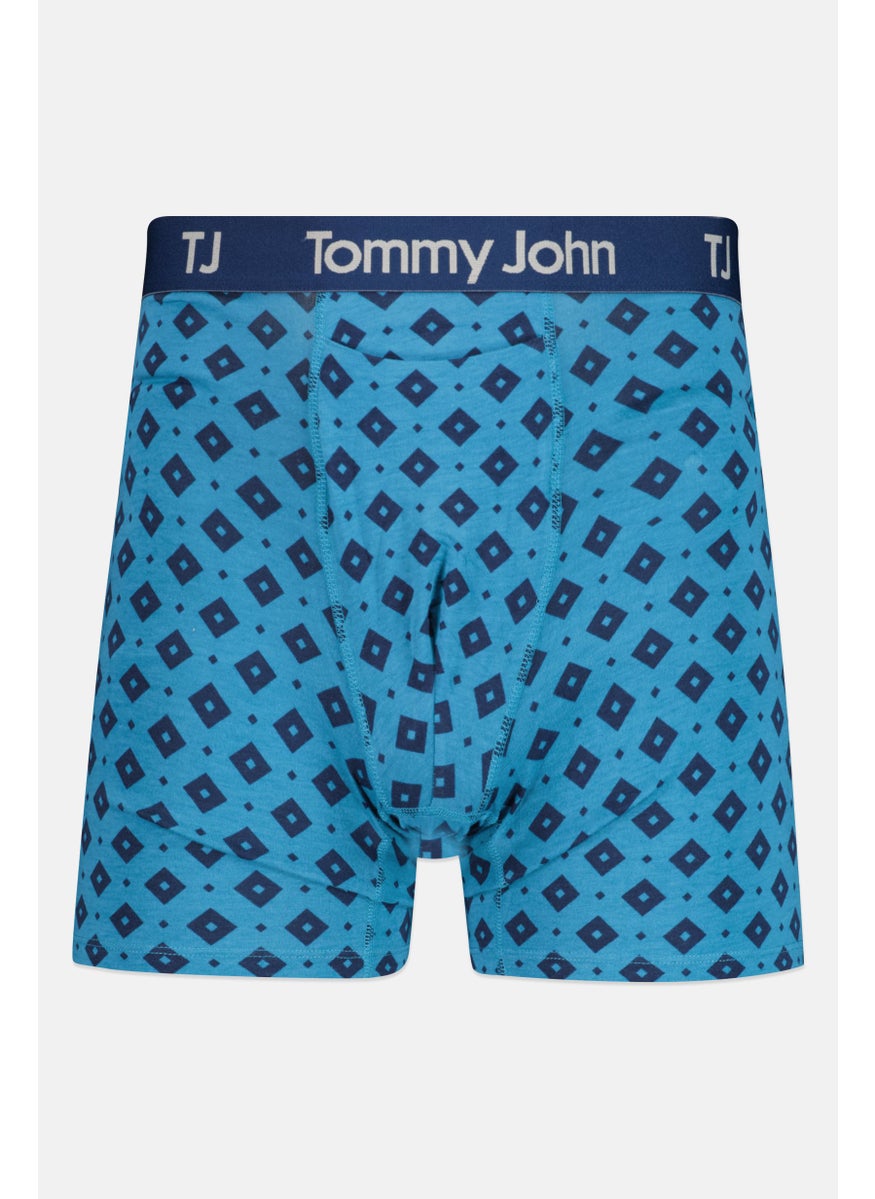 Tommy John - Men 2 Pieces 6 Inseam Brand Logo Boxer Brief, Blue - Image 1