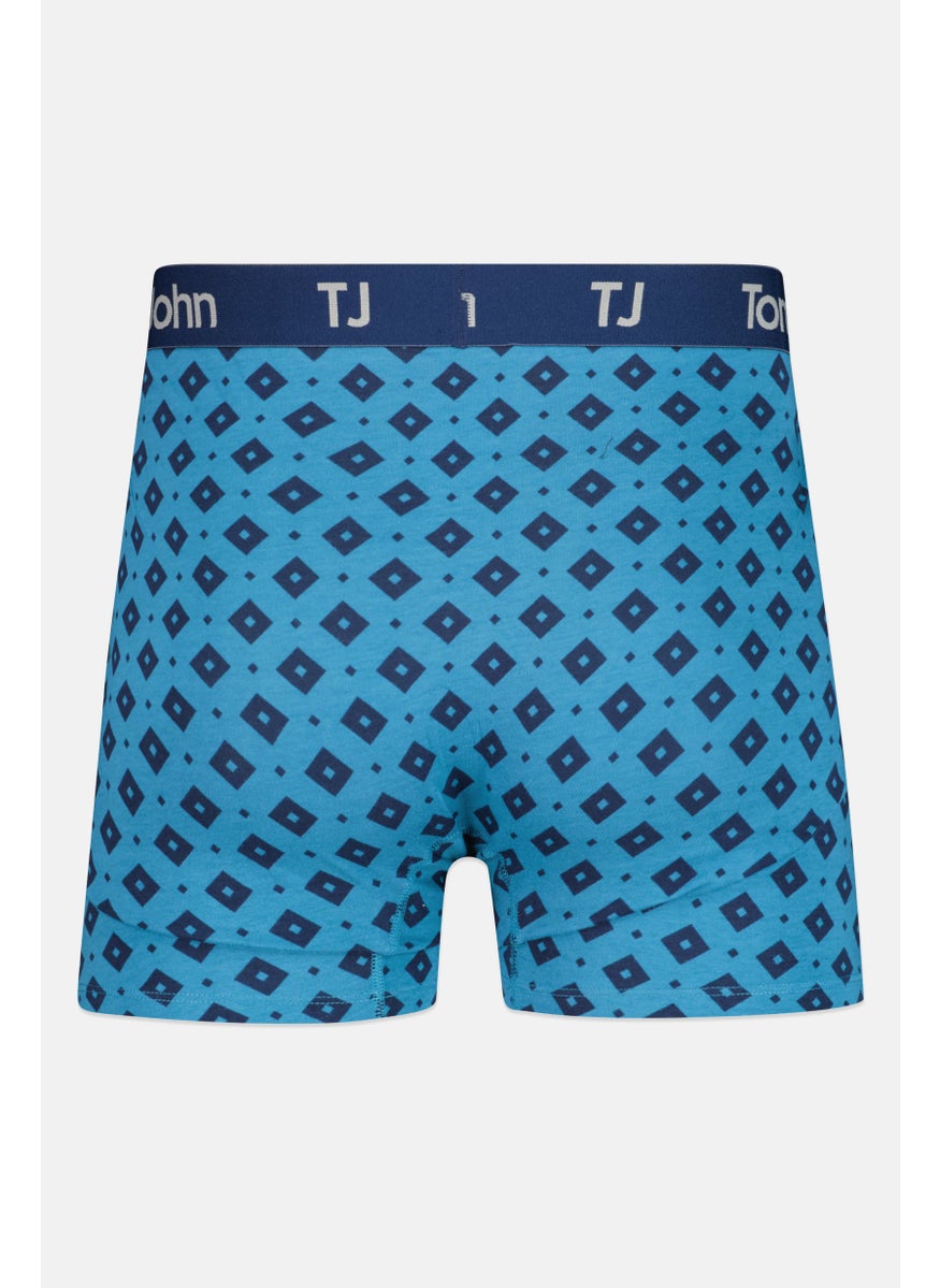 Tommy John - Men 2 Pieces 6 Inseam Brand Logo Boxer Brief, Blue - Image 1