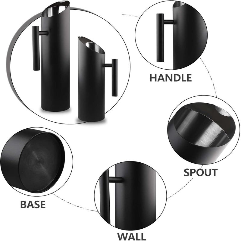 1.5L Large Capacity Stainless Steel Water Pitcher Cold Drink Juice Pot with Ice Guard - Image 2
