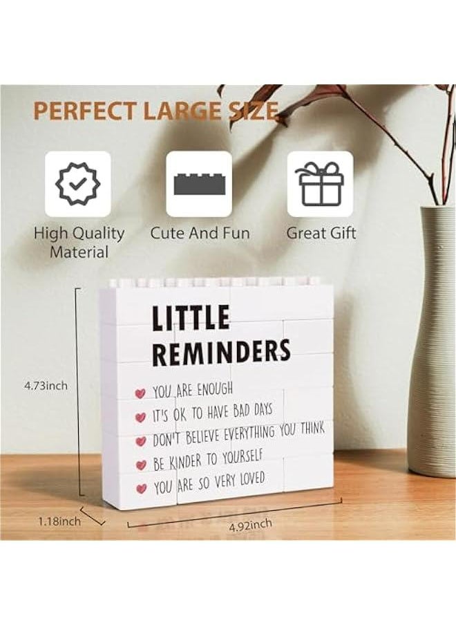 Generic Positive Affirmations Desk Decor with Inspirational Quotes - Motivational Pink Gifts for Women Office Cubicle Decorations - You Are Enough Daily Encouragement Sign - Little Reminders for a Productiv  - Image 2