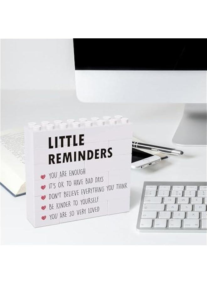 Generic Positive Affirmations Desk Decor with Inspirational Quotes - Motivational Pink Gifts for Women Office Cubicle Decorations - You Are Enough Daily Encouragement Sign - Little Reminders for a Productiv  - Image 5