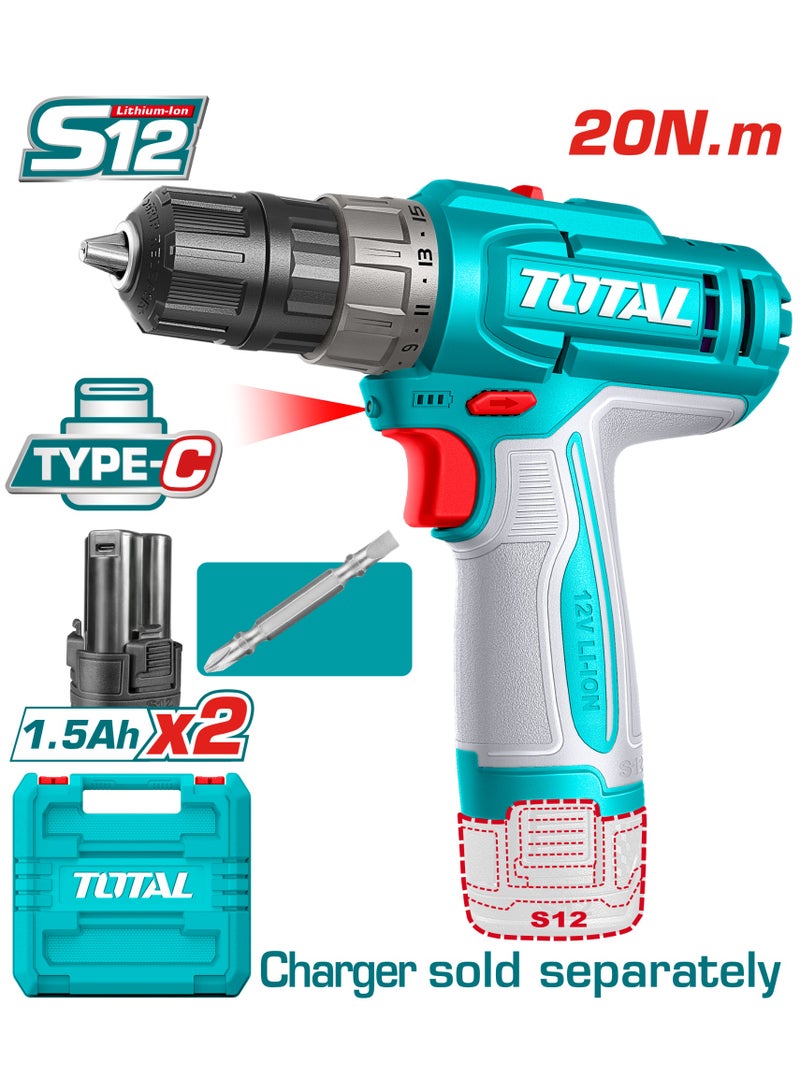 Total Cordless drill 12V 20N TDLI12206 - Image 2