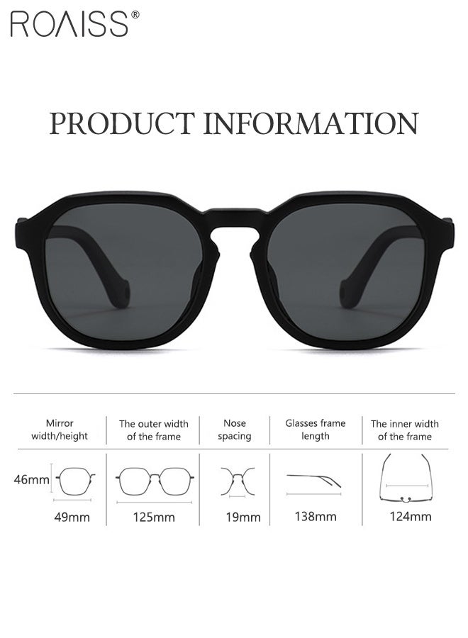roaiss Round Polarized Sunglasses for Kids, UV400 Protection Cute Beach Holiday Sun Glasses with Lightweight Flexible TPEE Frame for Boys Girls and Children Age 3-12, Black - Image 2