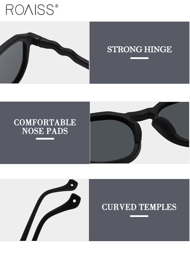 roaiss Round Polarized Sunglasses for Kids, UV400 Protection Cute Beach Holiday Sun Glasses with Lightweight Flexible TPEE Frame for Boys Girls and Children Age 3-12, Black - Image 3