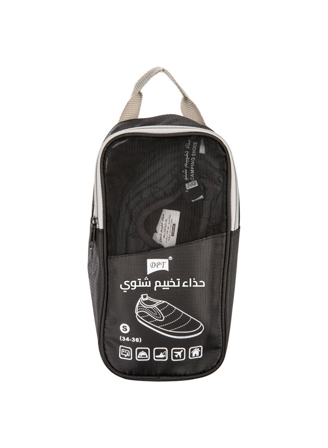 DPT مدفأة قدم ساخنة، أحذية تخييم ومشي، سوداء، مقاس 34:36 - Image 4