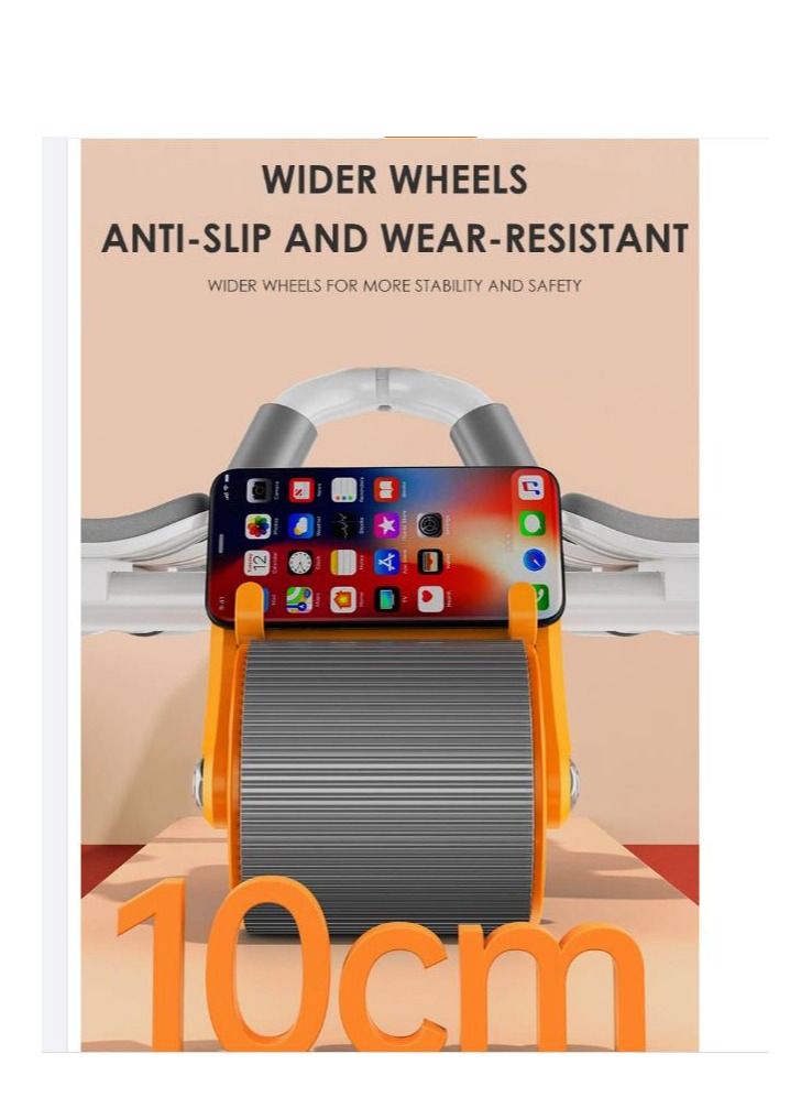 Y&D New dual axle Automatic Rebound Abdominal Roller Tool with Elbow Support and Digital Meter Core Strength Training - Image 3