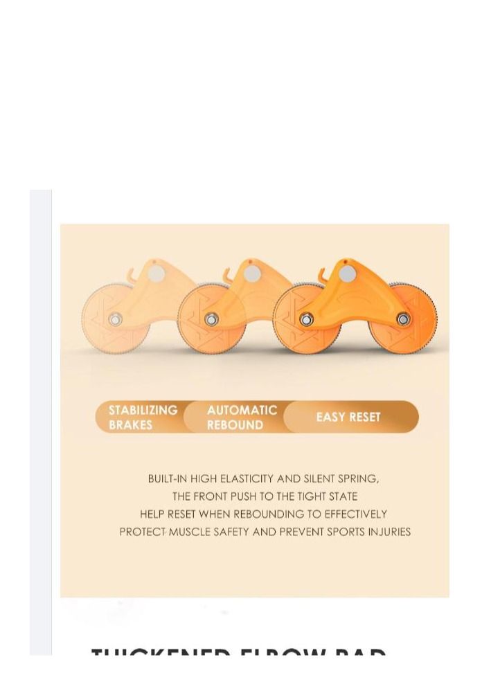 Y&D New dual axle Automatic Rebound Abdominal Roller Tool with Elbow Support and Digital Meter Core Strength Training - Image 2