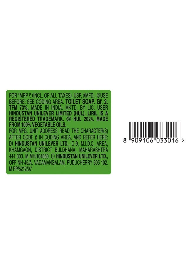 ليريل صابون استحمام طبيعي للجسم بالليمون وشجرة الشاي من ليريل، 125 جم (مجموعة مكونة من 6 قطع) قالب صابون حمام منعش للرجال والنساء - خالي من الكبريتات والبارابين - Image 3