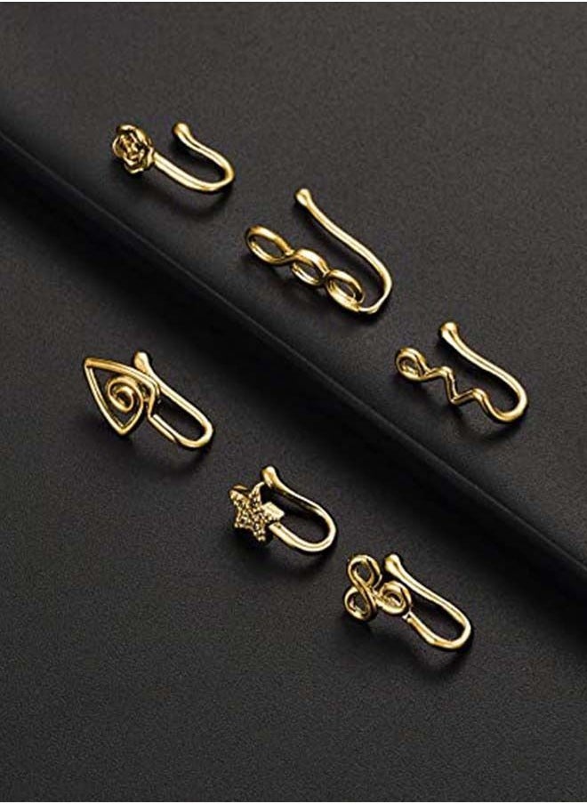NIBEMINENT 1Pcs Crystal Butterfly Fake Nose Ring  - Image 4