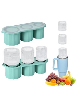 Ice Cube Tray for Stanley Cup tumbler, Silicone Ice Tray Water Bottle Ice Cube Tray with Lid Ice Cube Maker Ice Cube Stencil for Making 3 Hollow - pzsku/ZE92BE333892D1343D556Z/45/_/1721376066/37d57e89-7c24-4f94-9db8-cbf77af4408b