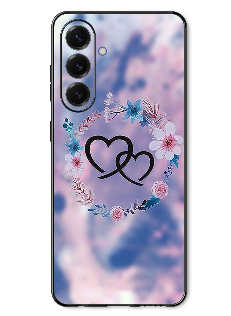 Theodor Case Compatible with Samsung Galaxy A37 Protection Shockproof Bumper Cover Two HEarts - Image 1