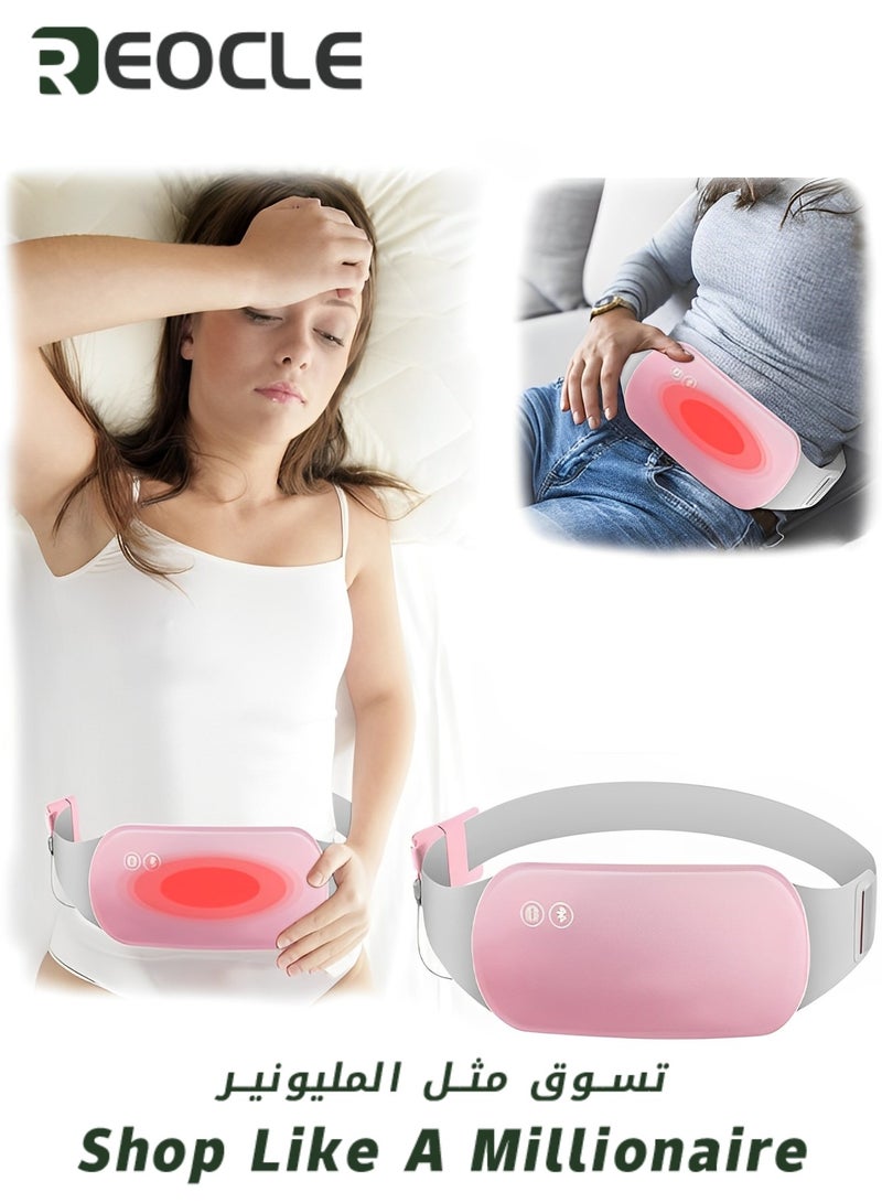 REOCLE Portable Menstrual Heating Pad, Back or Belly Heating Pad with 3 Heat Levels and 3 Massage Modes for Women and Girl - Image 2