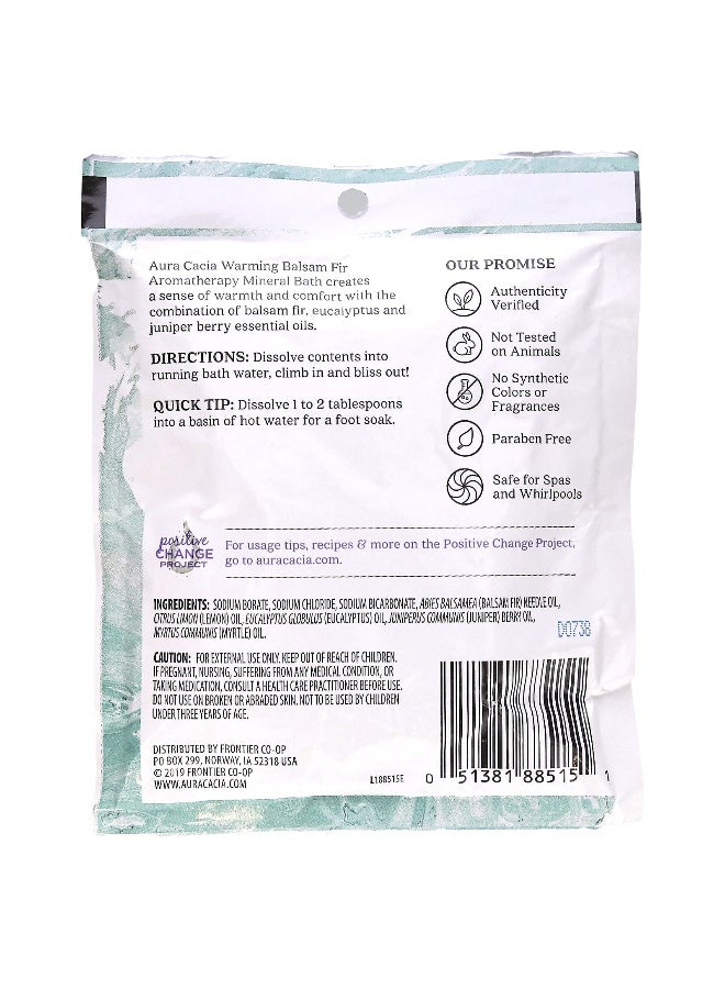 Aura Cacia Aura Cacia, Aromatherapy Mineral Bath, Warming Balsam Fir, 2.5 oz (70.9 g)  - Image 2