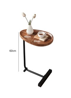 Maria C- Shaped Sturdy Nordic Style Coffee Table Sofa Side Table End Table For Living Room 45*30*61cm Black/Brown Metal  - Image 5