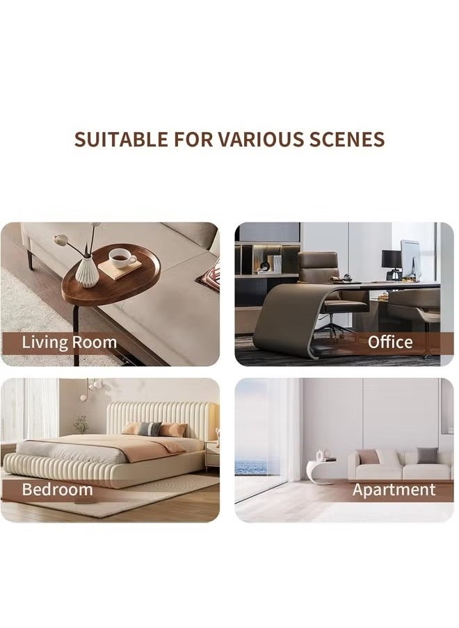 Maria - C- Shaped Sturdy Nordic Style Coffee Table Sofa Side Table End Table For Living Room 45*30*61cm Black/Brown Metal - Image 1