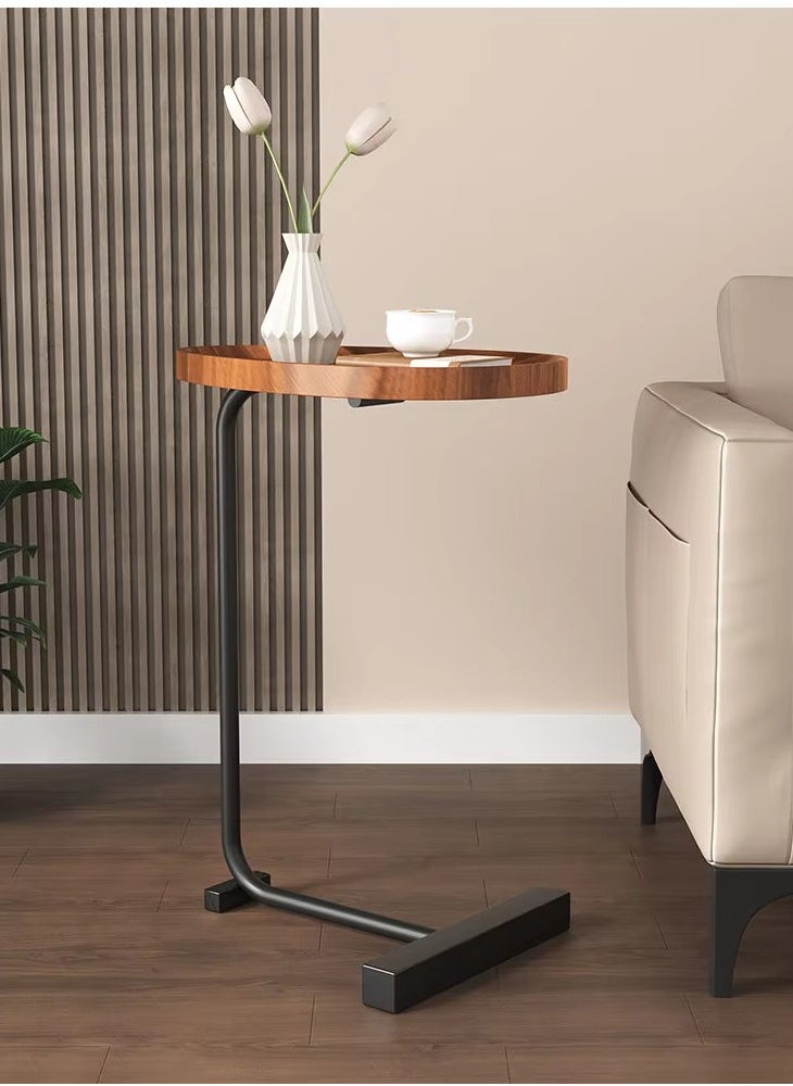 Maria - C- Shaped Sturdy Nordic Style Coffee Table Sofa Side Table End Table For Living Room 45*30*61cm Black/Brown Metal - Image 1