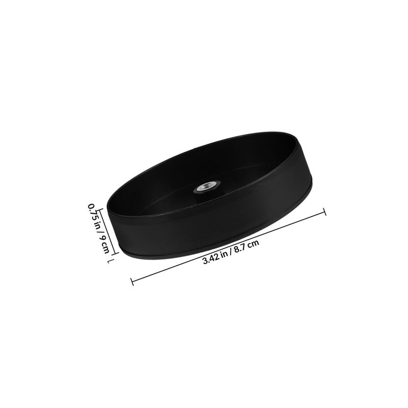وعاء قاعدة فرشاة المرحاض البلاستيكي مع صامولة مدمجة لحامل تخزين الحمام بديل عبوة من 4 قطع أسود - Image 3