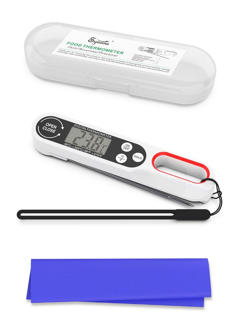 Instant Read Food Thermometer, Waterproof Meat Digital Thermometer, for Kitchen Baking Outdoor BBQ Grill Deep Fry, Liquids Etc, Including Suitcase and Anti-Drop Hand Strap - pzsku/ZE92C2134D4ACA61605ABZ/45/_/1711367161/495199cd-002a-48e7-829e-e9bfbd0f03a0