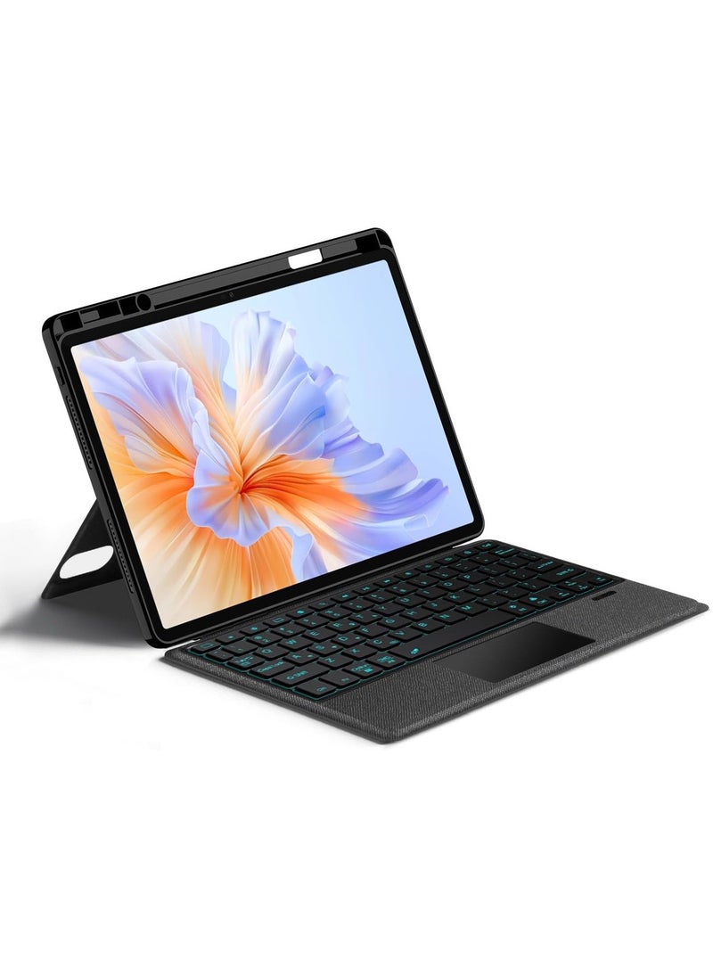 General Arabic and English Removable Touched Keyboard Case Compatible with Honor Pad V9 11.5'' ROL-W00 W10 Magic Backlight Bluetooth Keyboard Holster  - Image 2