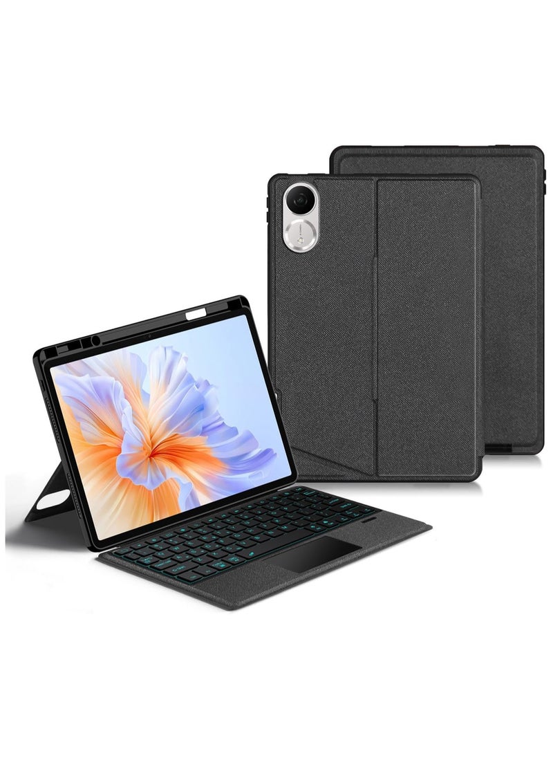 General Arabic and English Removable Touched Keyboard Case Compatible with Honor Pad V9 11.5'' ROL-W00 W10 Magic Backlight Bluetooth Keyboard Holster  - Image 1