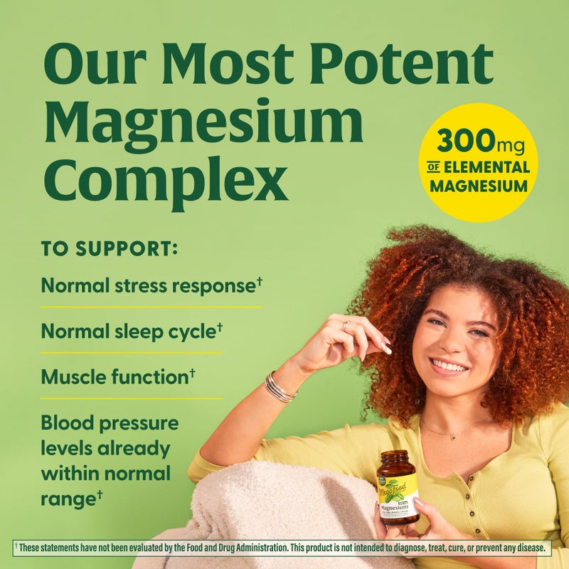 MegaFood Magnesium 300 mg - Highly absorbable blend of Magnesium Glycinate, Magnesium Citrate & Magnesium Malate to Help Support Heart, Nerve Health and Relaxation - 60 Capsules (30 Servings) - Image 4