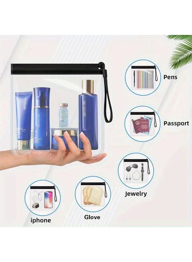 Gray Toiletry Bag 3 Pcs Travel Organizer Pouch with Detachable Shoulder Strap Leak Proof Cosmetic Jewelry Storage - Image 4