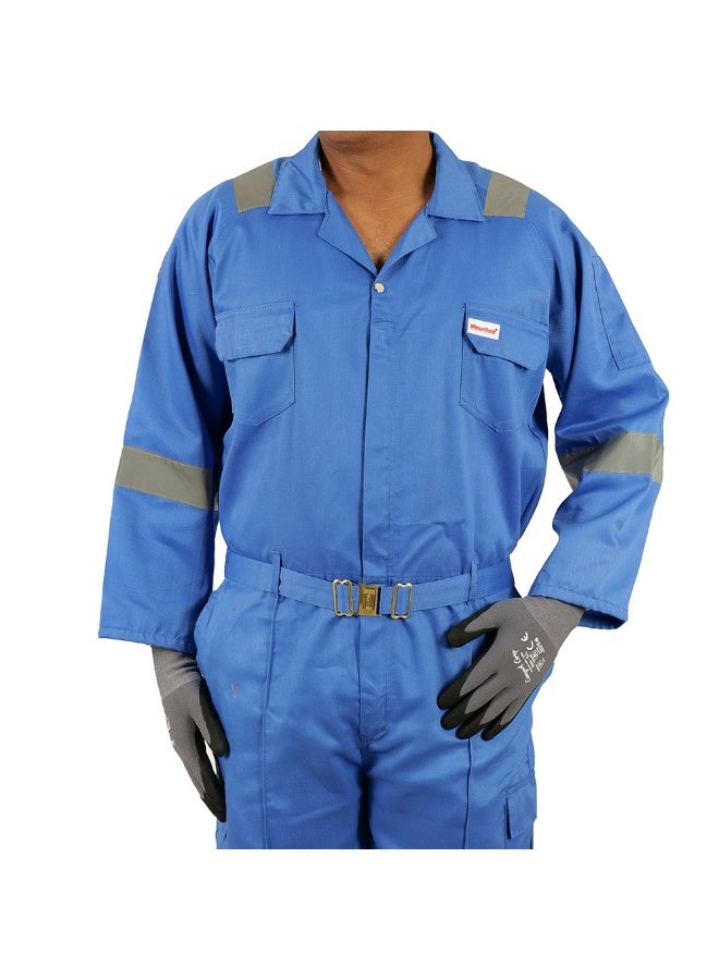 Vaultex Vaultex DEC 190GSM Reflective Strip Twill Coverall, Royal Blue, 4XL - Image 2